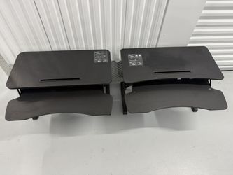 VIVO 32” Standing Desk Converter Sit Stand Adjustable Desktop Workstation Black Set Of 2