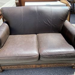 Leather 2 seater Couch