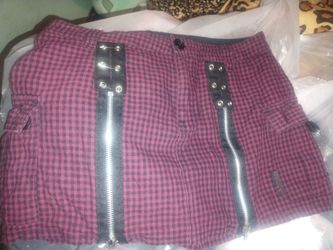 Vintage Tripp NYC Red Multi-Color Plaid Y2K Pleated Mini Skirt