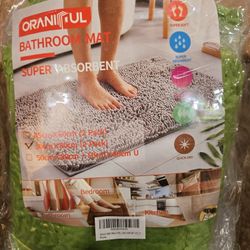 2 Pack Green Bathroom Mat