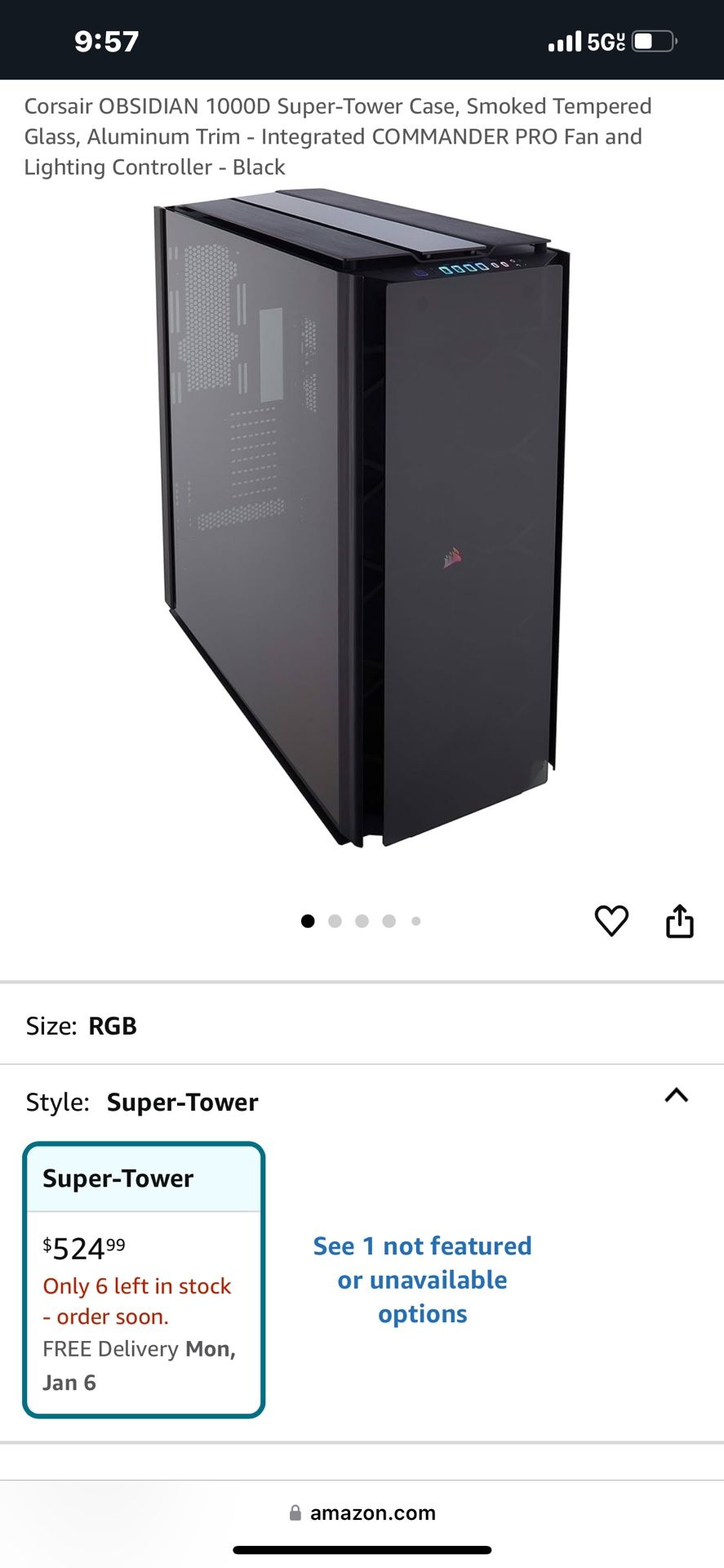 Corsair OBSIDIAN 1000D Super-Tower Case