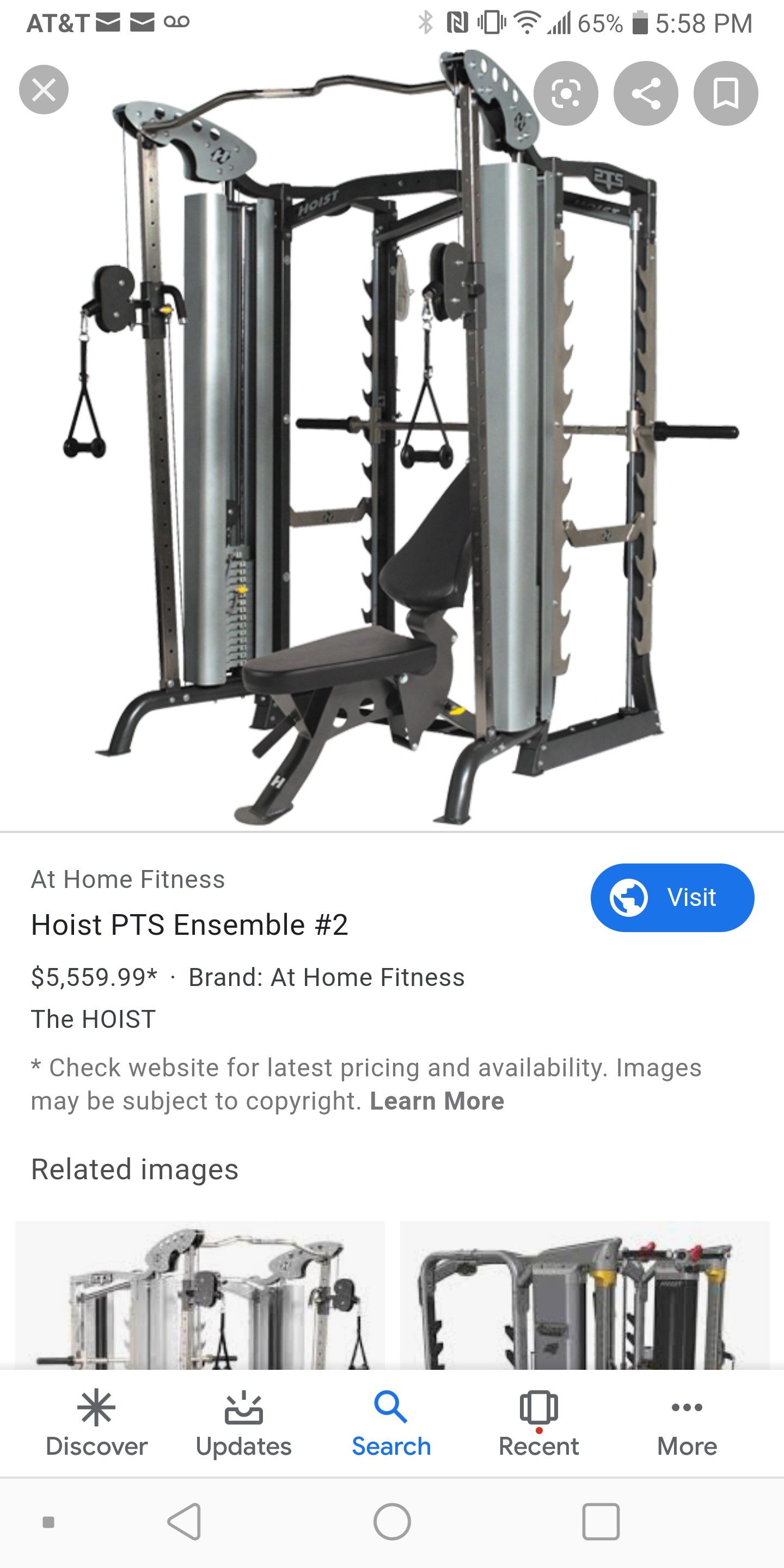 Hoist PTS home gym valued at over 5k