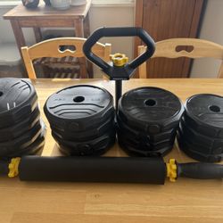Weight Bench And Weight Set
