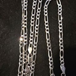 Figaro chain & bracelet set