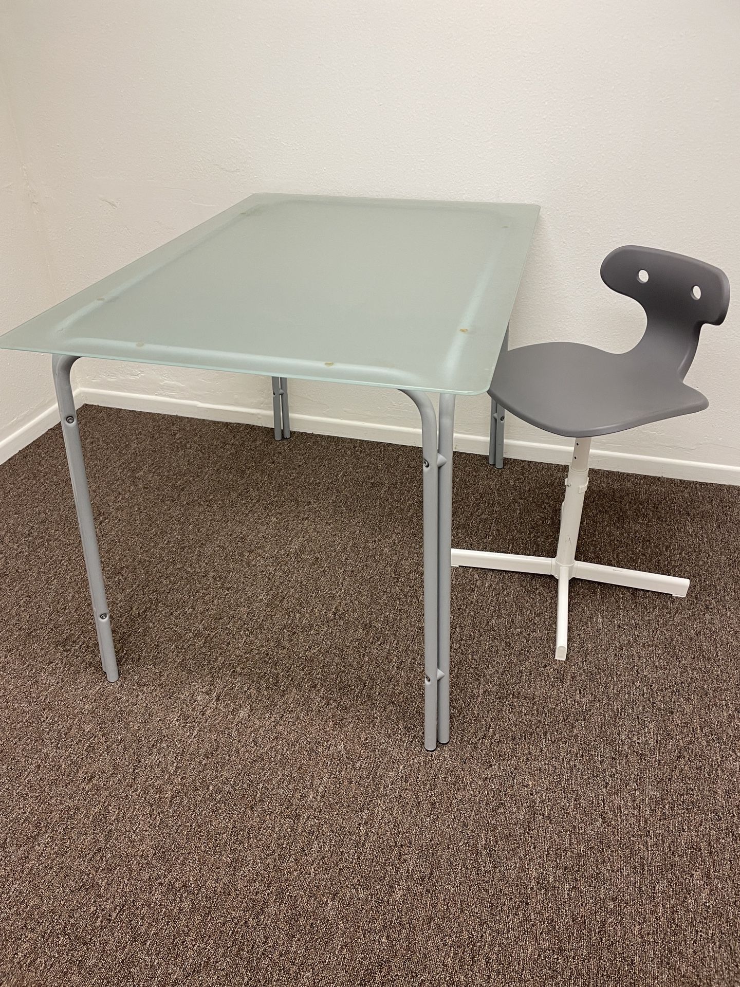Glass table for home office kitchen