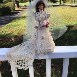 Crochet Bride Barbie Doll Beautiful