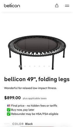 Free (Retails for $900) Bellicon rebounder