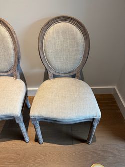 8 upholstered dining chairs