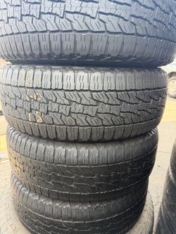 (4) 225/60R18 SET OF USED TIRES FALKEN ALL TERRAIN  70% LIFE !!!