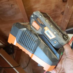 Ridgid Battery And Charger 