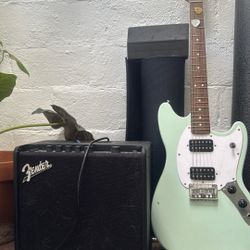 Squier mustang Electric Guitar And Fender amp 