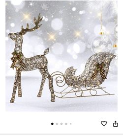 4ft Reindeer & Sleigh 