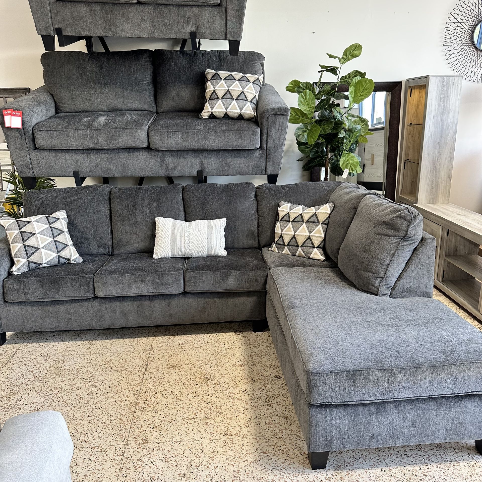 L Shape Large Sectional-2 Color Options-Sofa-Loveseat Available