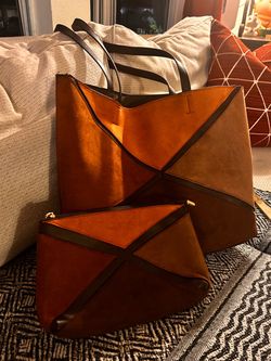 Suede tote