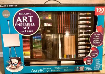 NEW Art set with easel