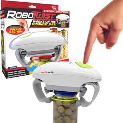 Robotwist Automatic Jar Opener, Deluxe Model With Improved Torque, Robo Twist Kitchen Gadgets For Home, Electric Handsfree Easy Jar Opener – Works On 