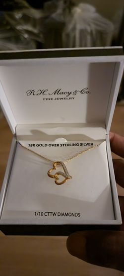 R.H. Macy's 18K OVER STERLING SILVER DIAMOND CHAIN.