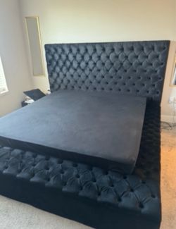 Black Headboard and bed frame