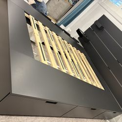 IKEA NORDLI bed with headboard and storage