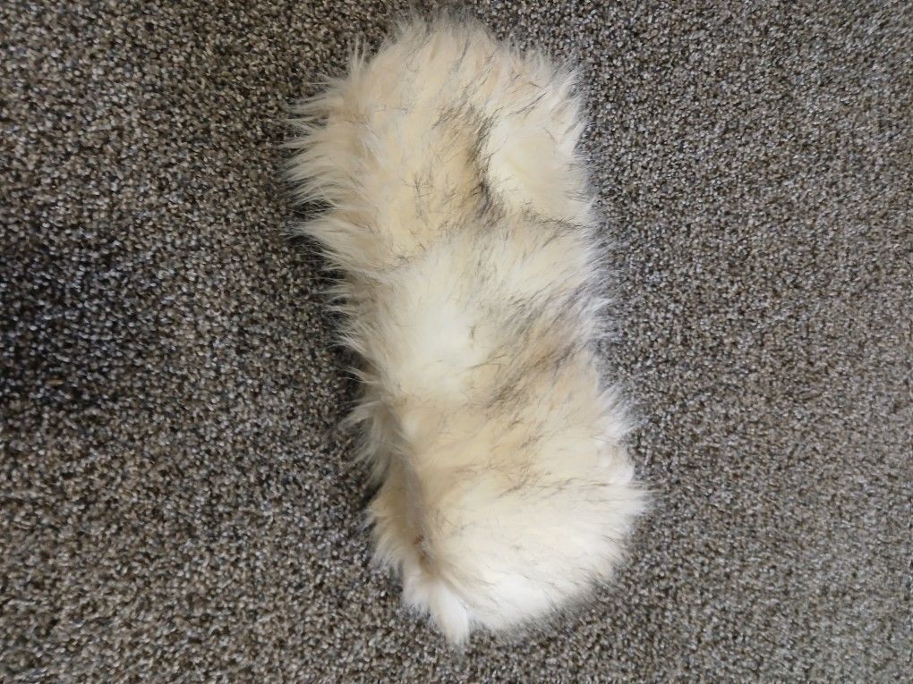 White Faux Fur Hand Covers