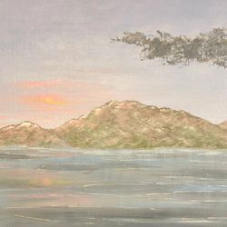 New Beginnings Landscape Contemporary Original Acrylic Painting, 8 x 10" Signed