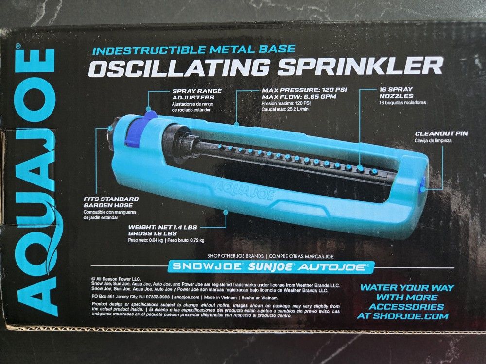 AQUAJOE OSCILLATING SPRINKLER