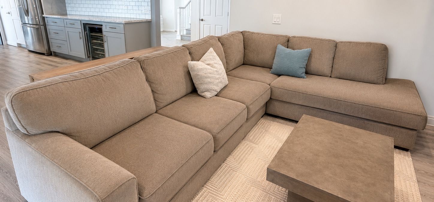 Modern Gray Sectional Sofa with Chaise