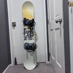 Snowboard with Bindings - Size 163cm
