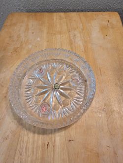 Princess House crystal candle dish