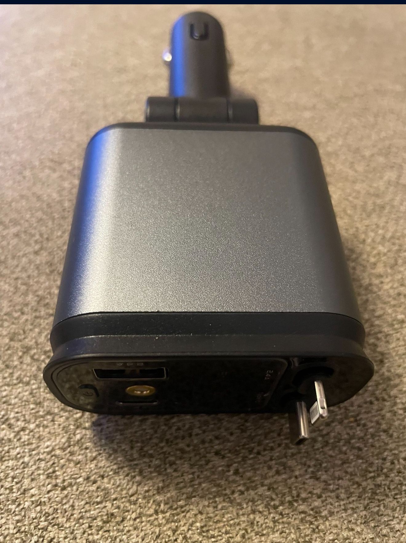 4-in-1 Fast Car Charger, 60W, Retractable Cables - Warehouse Closeout Sale!