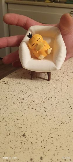 Nap Time Duck in Armchair – Cute Handmade Desk Decor