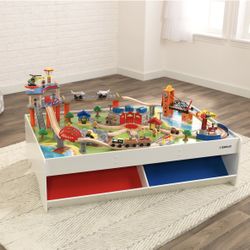 Wooden Train Set Table With Storage(New)