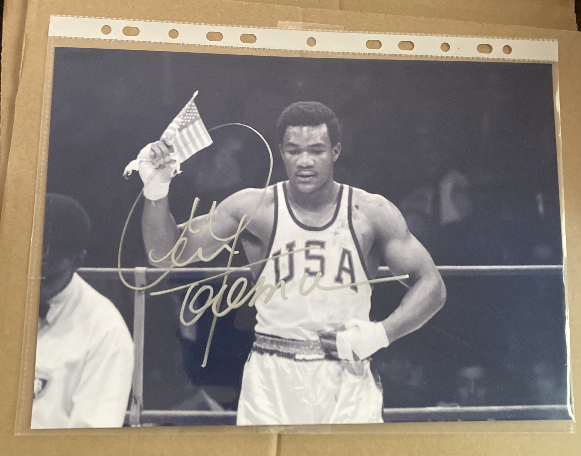 George Foreman Signed Olympic Photo W/COA