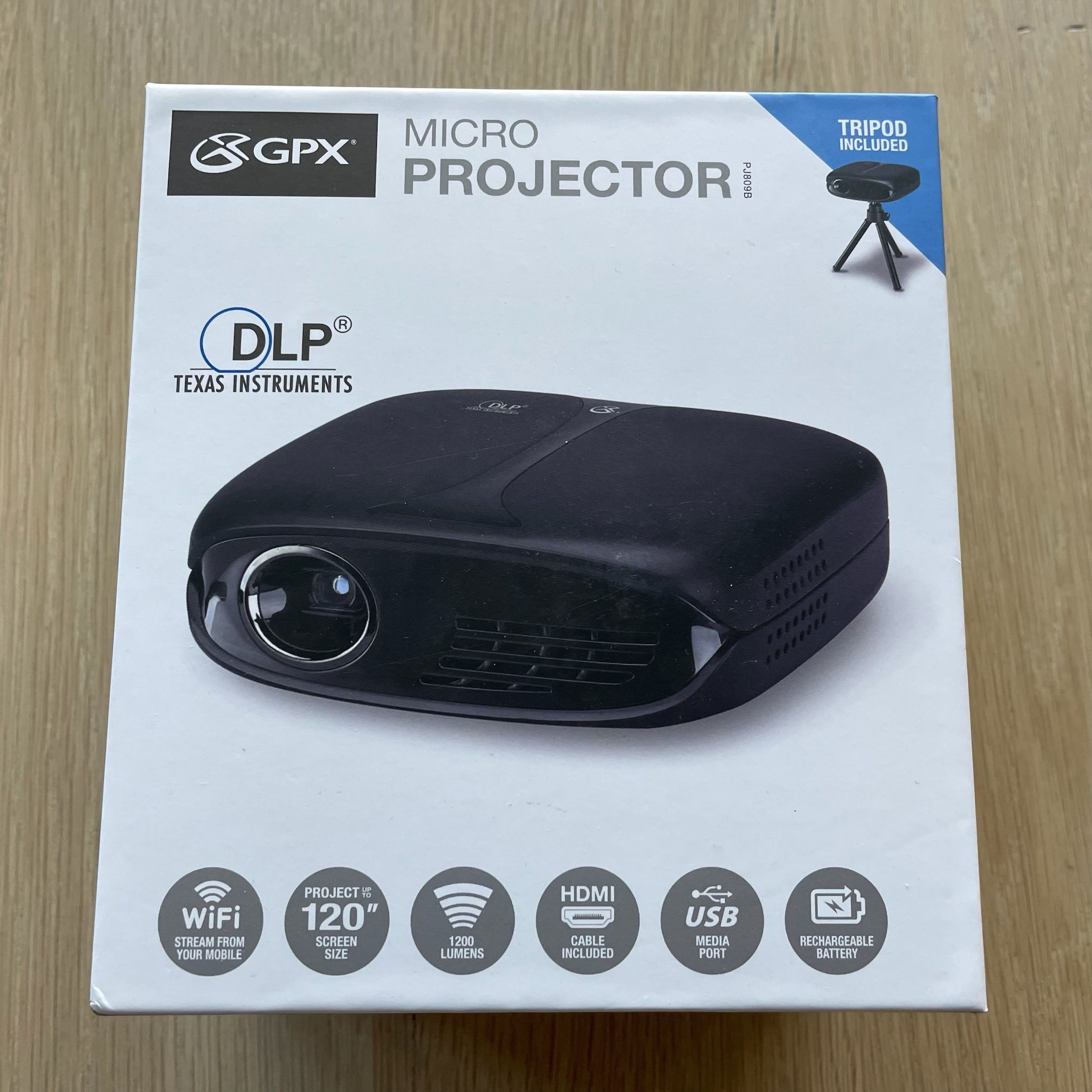 GPX Micro Projector Model PJ809B v2248-03