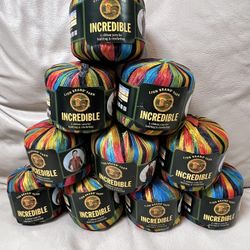 Lion Brand Yarn Incredible Ribbon Yarn - City Lights Color (10 Qty)