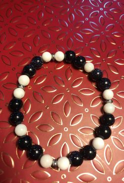 White turquoise and blue sandstone bracelet