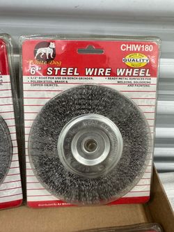 STEEL WIRE 6” WHEEL FOR BENCH GRINDER 1/2" BORE 4500 RPM