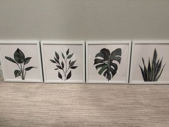 Set of 4 Botanical Plant Wall Art Prints