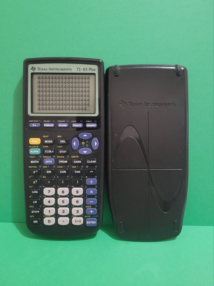 Texas Instruments TI-83 Plus Graphing Calculator W/Cover Tested And Works Great!