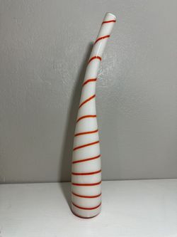 Rare Murano Glass MCM Peppermint Vase