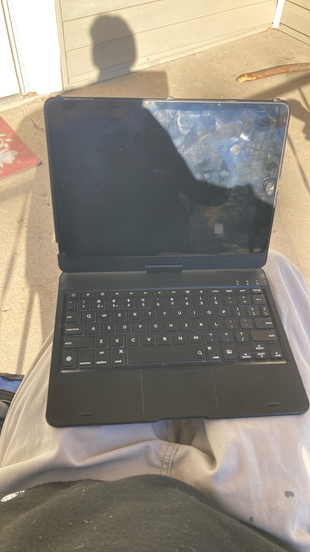 Older iPad Pro.  With Case and Wireless Keyboard.  Comes With Cord 