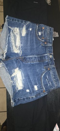 Distressed Denim Jean Shorts LEVIS