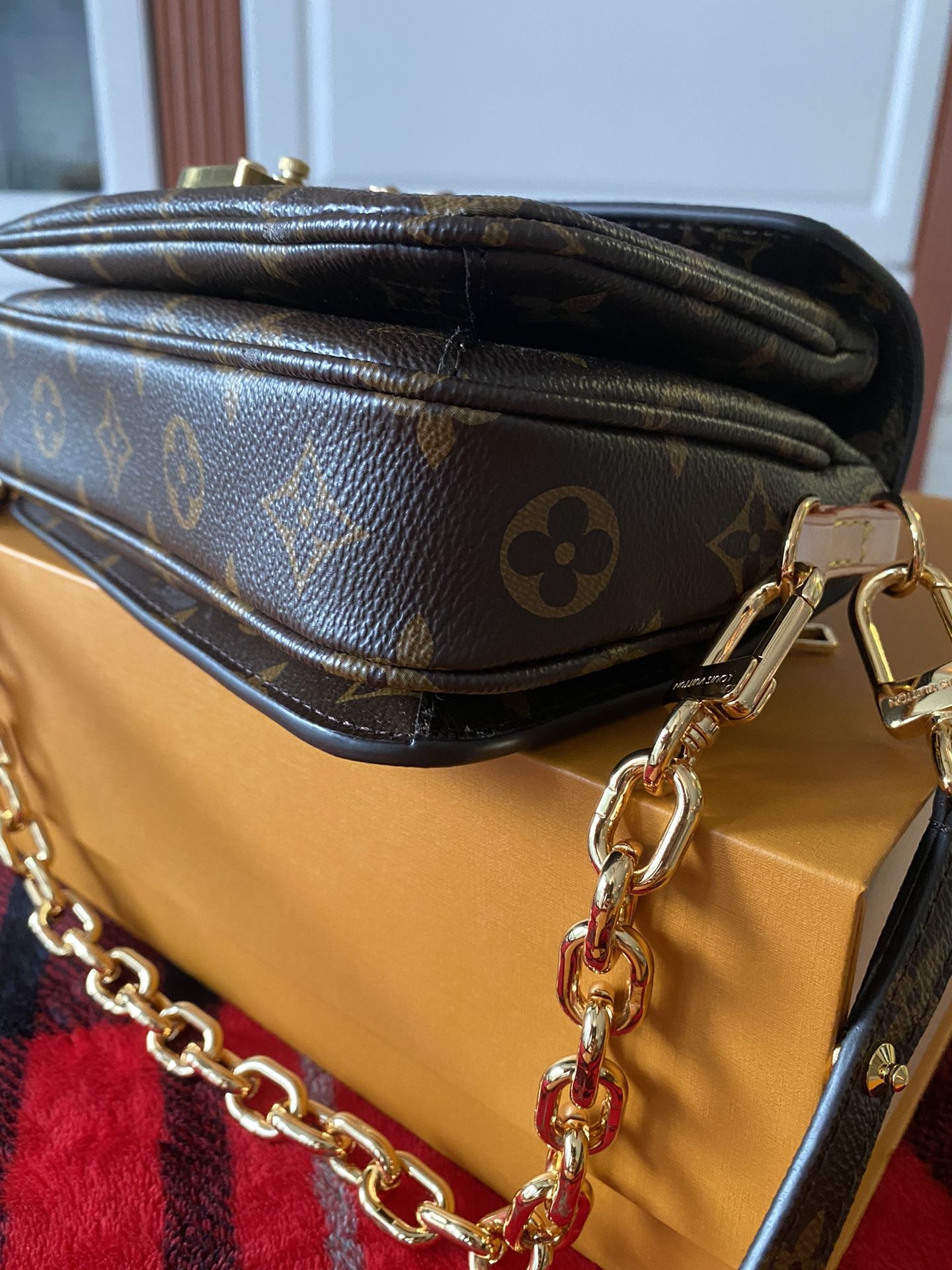 FWRD Renew Louis Vuitton Pochette Metis Bag in Beige