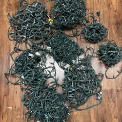7 Strings of Clear 100ct Christmas Lights- All Works 