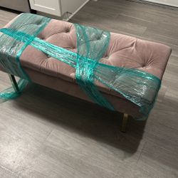 Velvet Mauve storage ottoman Bench