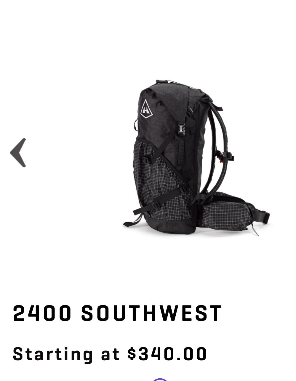 Mountain Backpack Hyperlite Gear 2400