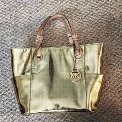 Michael Kors Gold Metallic Handbag