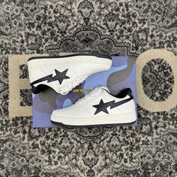 JJJJound Bape Bapesta White Navy Brand New  5Y