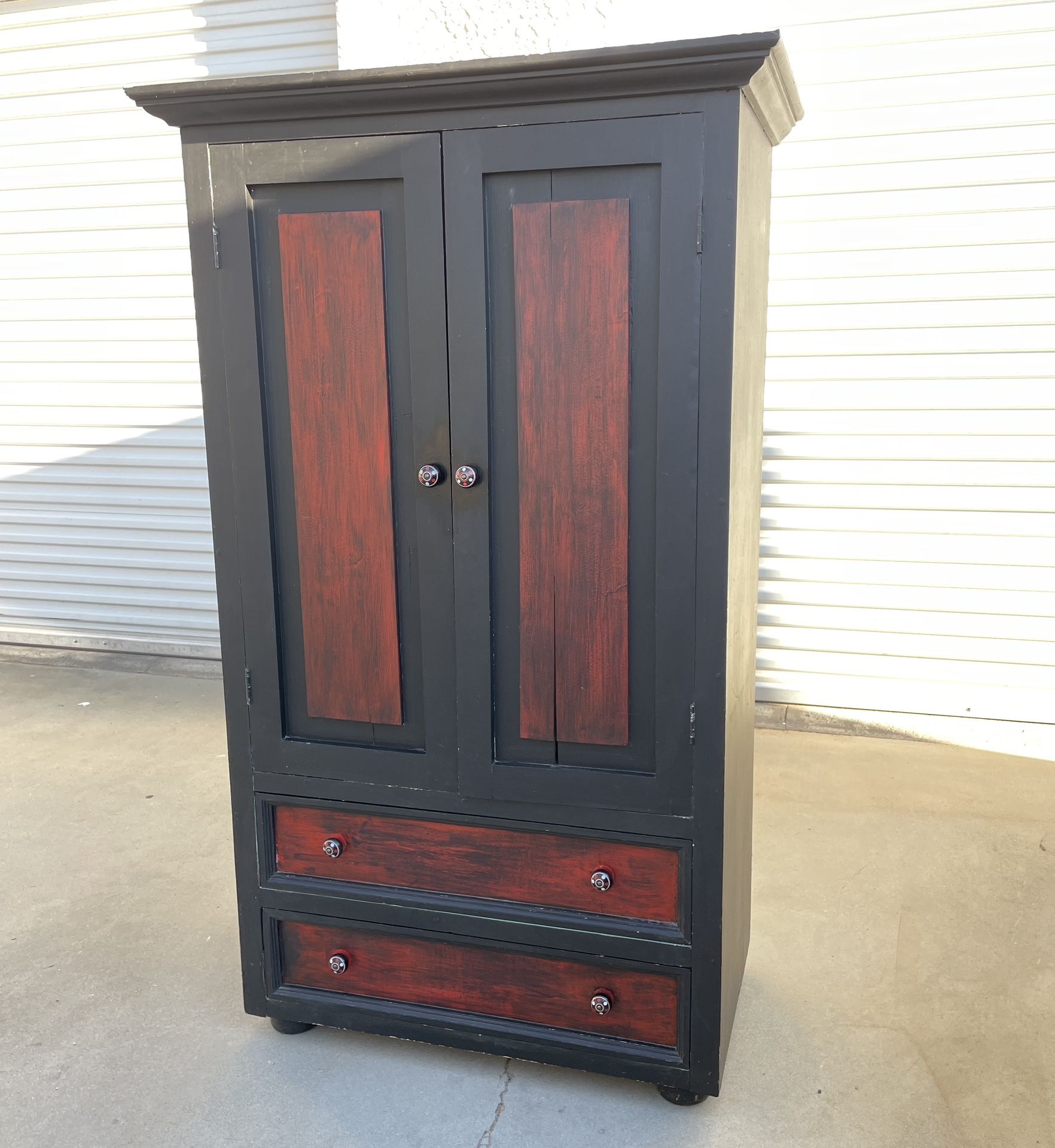 Nice Freestanding Rustic Wooden Cabinet