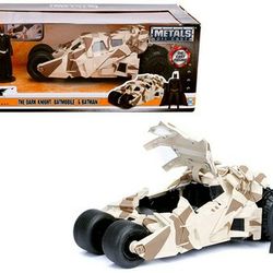 The Dark Knight" Batmobile with Batman Diecast Figure Camouflage Version "DC Comics" Series 1/24 Diecast Model Car by Jada